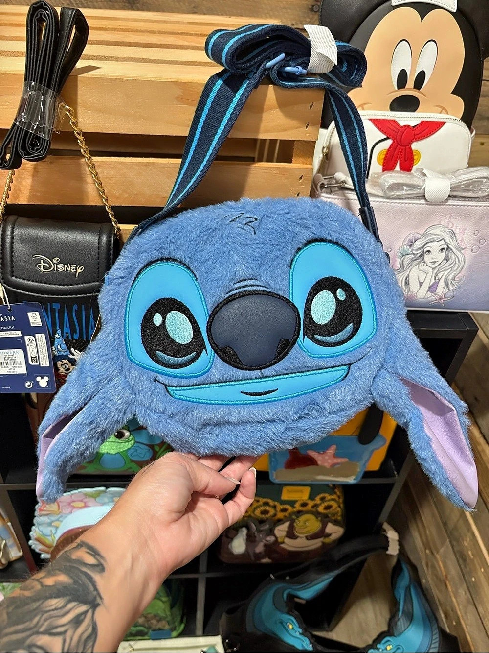 Disney Stitch Mini Crossbody Bag Blue NWT